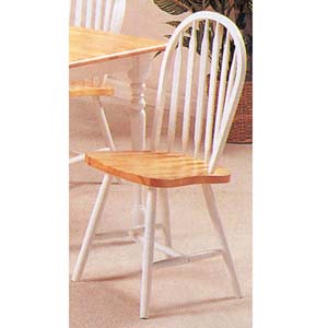 Natural/White Arrow Back Windsor Chair 2482NW (A)