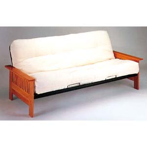 Mission Style Wood And Metal Futon Sofa/Bed 2511_(IEM)