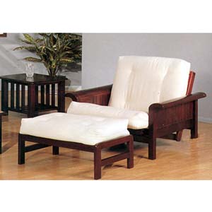 Sleigh Arm Futon Chair With Ottoman  2521C (IEM)