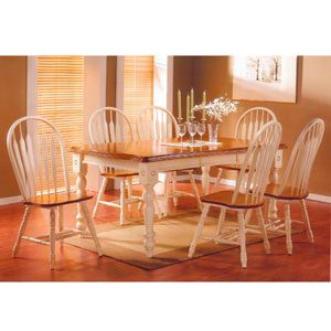 5 PC Pleasantville Buttermilk And Oak Dinette Set 2527/3527