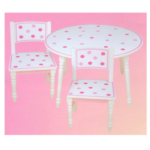 Polka Dot Table And Chair Set 26457 (KK)