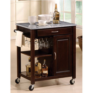 Eden Granite Top Kitchen Cart 2696 (A)