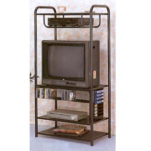 Black Entertainment Center With CD Rack 2729 (CO)