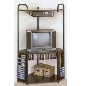 Black Metal Corner Entertainment Stand 2769 (CO)