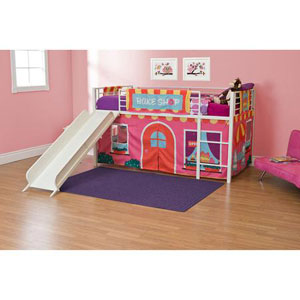 Bakeshop Twin Loft Bed with Slide 27744441(WFS)