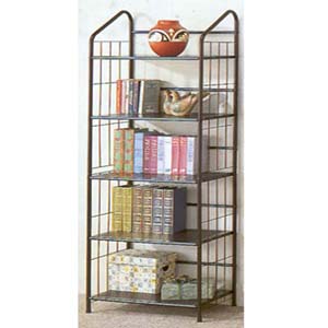 Black Metal 5 Tier Bookcase 2895 (CO)