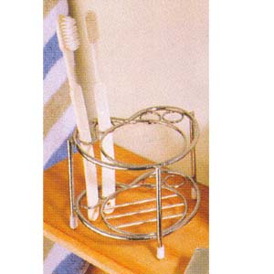 Chrome Plated Wire Toothbrush & Cup Holder 2905(PJ)