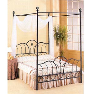 Black Wrought Iron Tulip Head/Footboard 2989_ (CO)