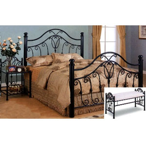 Black Metal Finish HeadBoard/Footboard 300051Q (CO)