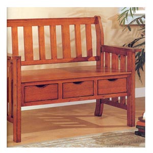 Brown Cherry Storage Bench 300075 (CO)