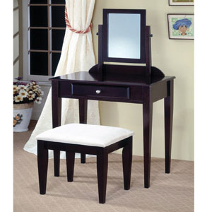 Vanity Table Set in Cappuccino 300079 (COFS36)