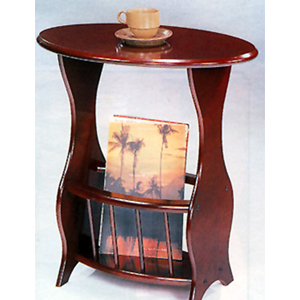 Cherry Finish Tea Table With Magazine Rack 3054 (COFS15)