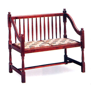 Cherry Finish Wooden Love Seat 3163 (CO)