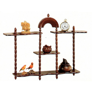 4 Shelves Walnut Finish Wall Stand 3208 (CO)