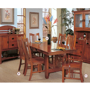 Mission Style Dinette Set 3285_ (CO)