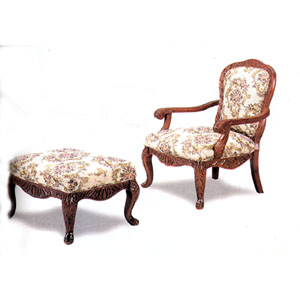 Cherry Finish Chair And Ottoman 3613/14 (CO)