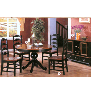 Two Tone Round Dining Set 3857_ (CO)