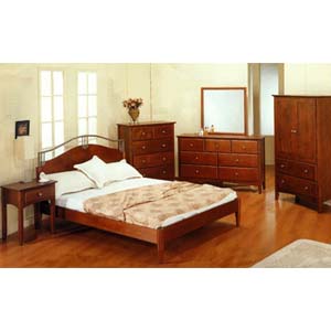 5-Piece Bedroom Set In Dark Oak And Drak Finish 3871Q (CO)