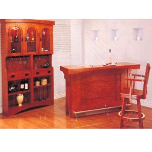 Mission Style Oak Bar Unit 3877 (CO)