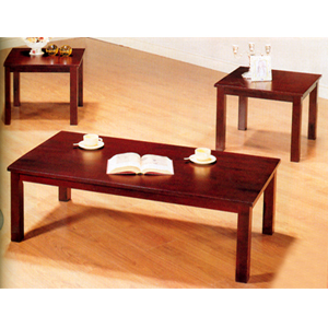 3-Pc Coffee And End Table Set In Cappuccino Finish 3979 (CO)