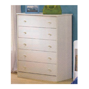 5-Drawer White Chest 400096 (CO)