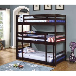 Wood Triple Convertible Bunk Bed 400302(COFS)