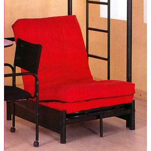 Tri-Fold Black Futon Chair 4029 (MLFS)