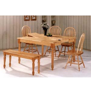 6-Pc All Natural Dinette Set 4065/74/4118 (CO)