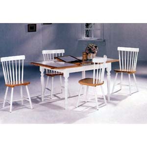 5-Pc Natural/White Dinette Set 4098/4517 (CO)