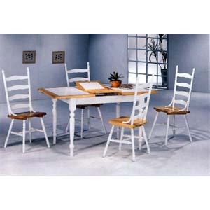 5-Pc Natural/White Dining Set 4098/4703 (CO)
