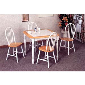 5-Pc Natural/White Dinette Set 4141-29 (CO)