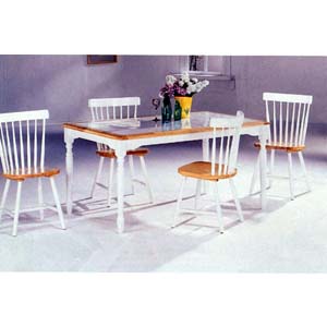 5-Pc Natural/White Dinette Set 4145-17 (CO)