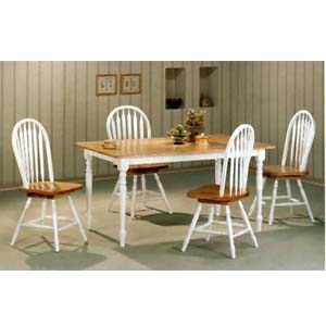 5-Pc Natural And White Finish Dinette Set 4147/4073 (CO)