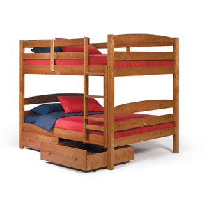 Square Post Full/Full Bunk Bed 4154(WCFS)