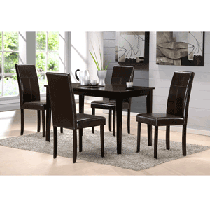 Solid Wood Dinette Set In Cappuccino Finish 4159/4107(PJ)