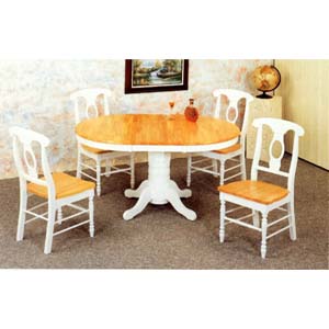 5-Pc Dinette Set In Natural/White 4196/4117 (COf)