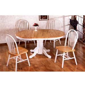 5-Pc Natural/White Dinette Set 4196/4152 (CO)