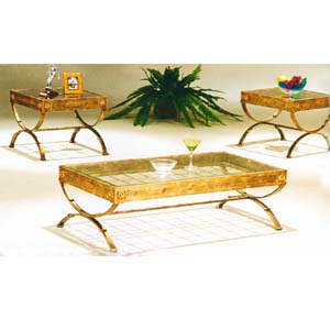 Antique Brass Hand Bush Coffee Table Set 4242MX (IEM)