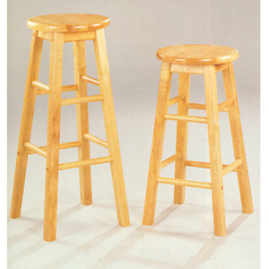 Solid Wood Bar Stool In All Natural Finish 427_ (CO)