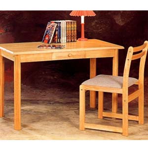 2-Pc All Natural Desk And Chair Set 4272 (CO)