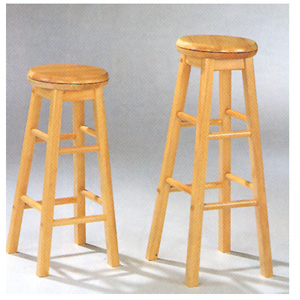 All Natural Finish Swivel Seat Stool 432_ (CO)