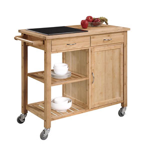 Bamboo Kitchen Island with Granite Top 44015BMB-01-KD-U (LN)