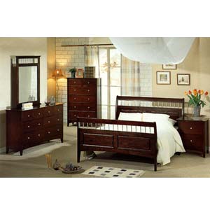 5-Pc Sleigh Style Queen Size Bedroom Set 4431 (CO)