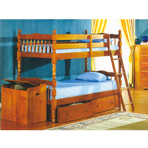 Twin-Twin Spindle Bunk Bed 606(IEM)