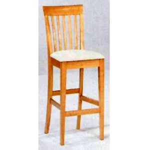 Maple Finish Bar Chair With White Cushion Seat 4558 (CO)