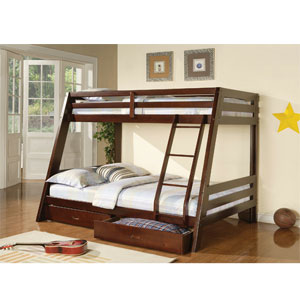 Twin/Full Bunk Bed with Drawers 460228 (CO)