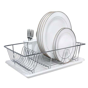 Chrome Dish Rack w. Cup & Tray 4685(KDY)