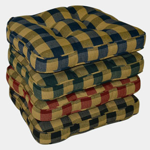Squares Plaid Boxed Chair Cushion 4709_(GHF)