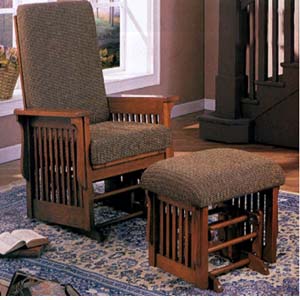 Oak Finish Glider Rocker 4771 (CO)