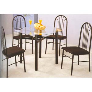 5-Pc Black Dining Set  4840 (WD)